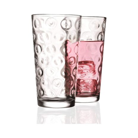 Circleware Double Circle Drinking Glasses Set of 4