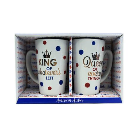 American Atelier Coffee Mug Set, King and Queen