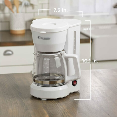Black and Decker 5-Cup Coffee Maker - White
