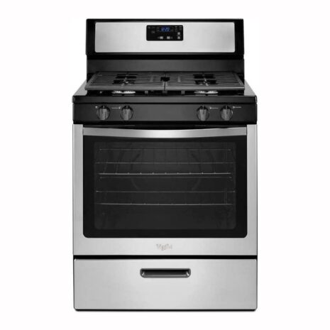Whirlpool 30” 5-Burner Gas Range with Timer - Stainless Steel