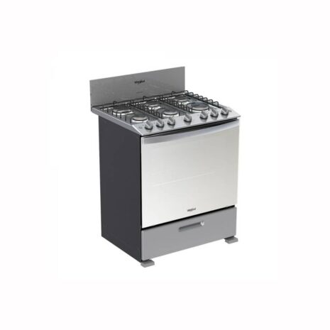 Whirlpool 30” 6-Burner Gas Stove with Stainless Steel Top - Silver