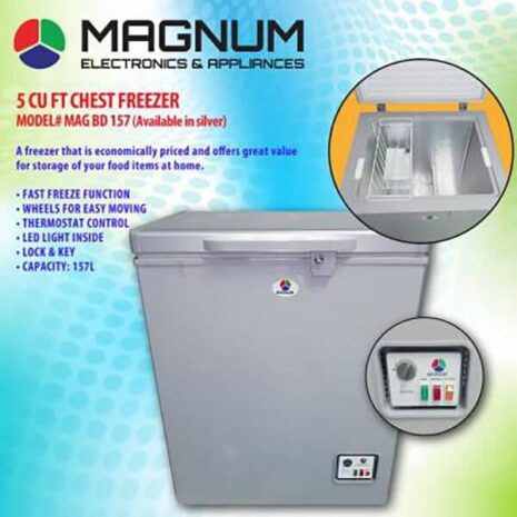 Magnum 5 cu. ft. Chest Freezer - Silver