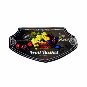 ‘Fruit Basket’ Kitchen Mat, Green, White, Black, Blue, Green, Red and Purple,
