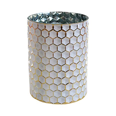 Ceramic Vase ‘Gold and White” - 100578