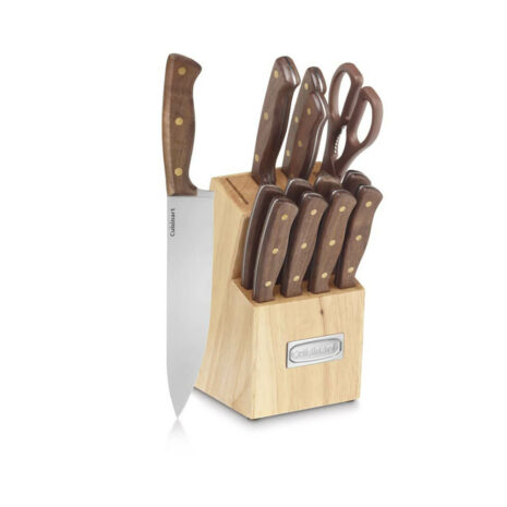 Cuisinart Knife-Cutlery 14-Piece Triple Rivet Walnut Knife Block Set