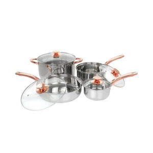 Gibson Home 8Pc Stainless Steel Cookware Set