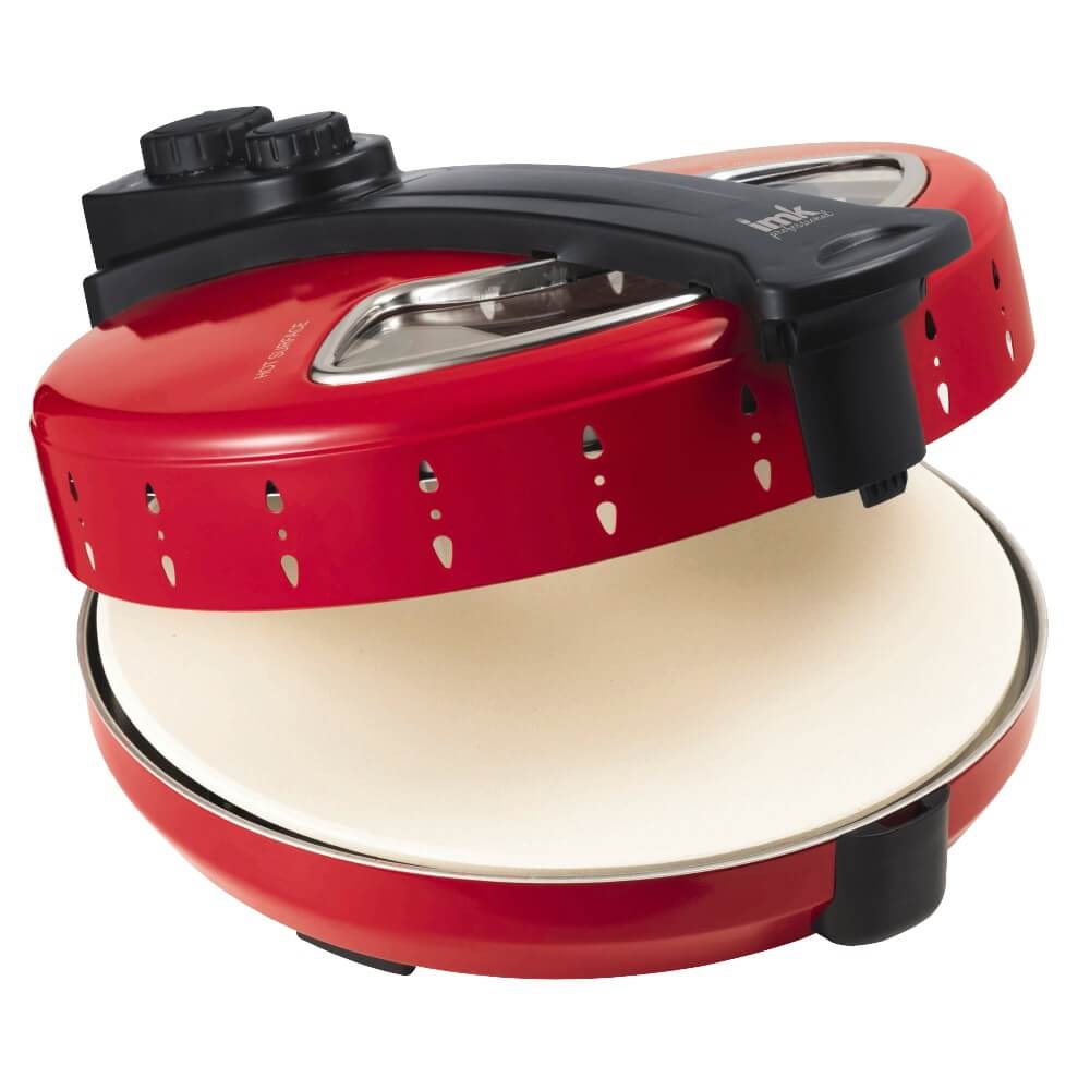 Pizza Maker Beach Hamilton Enclosed Oven Model Rotating Red Electric Cooker  New