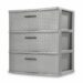 Sterilite 3 Drawer Wide Weave Tower - Cement