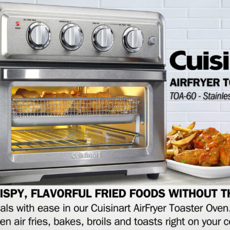 Cuisinart Air Fryer Toaster Oven Black Stainless TOA-60BKS - Best Buy
