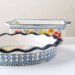 Gibson Luxembourg Handpainted 10.5 inch Pie Dish and 8 inch Square Bakeware